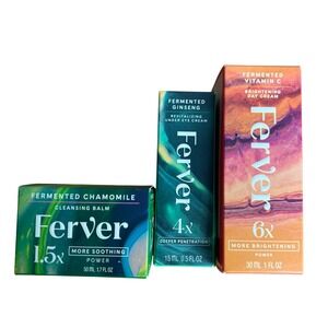 Ferver Fermented Beauty Lot Brightening Under Eye & Day Cream Clean NEWsing Balm
